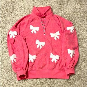 Altered state Pink Bow-Embellished sequin Women's Sweater